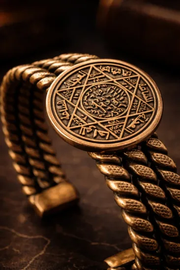 Picture of Erkek Bakır Bileklik Hz. Süleyman Mühür